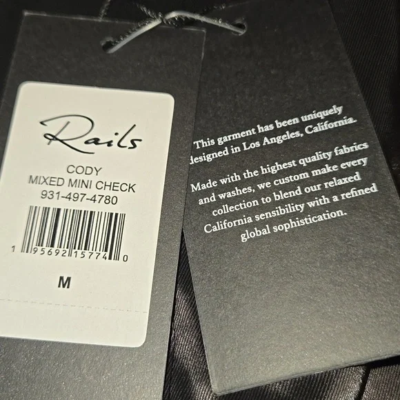 NWT Rails Cody Mixed Mini Check Blazer - Picture 7 of 8